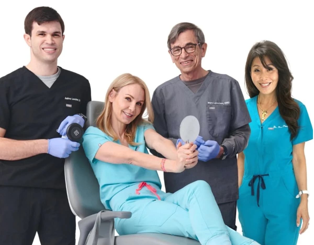 The Lemchen Salzer doctors with a patient, part of the elite orthodontic team NYC families trust